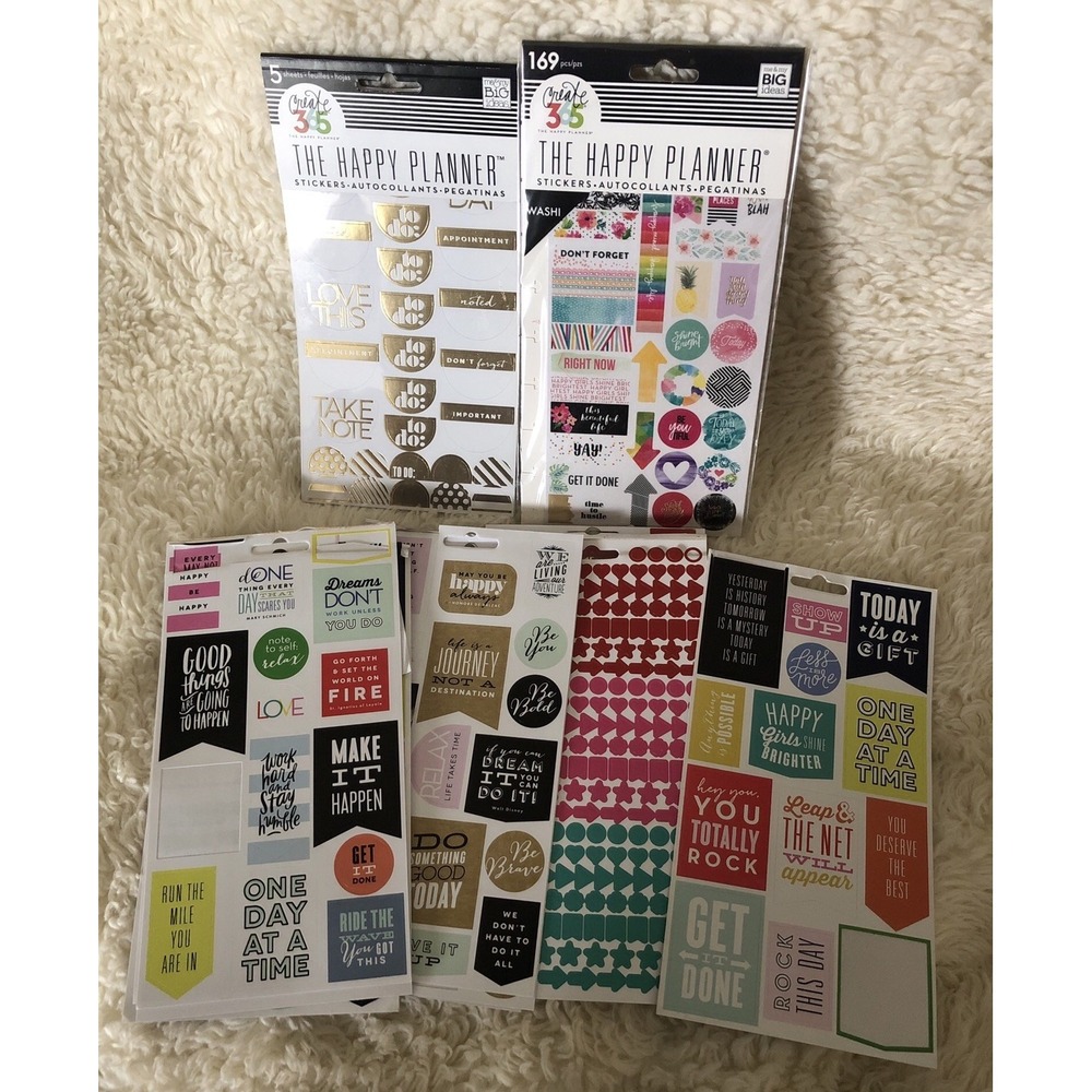 The Happy Planner Stickers 2 New Pkgs Plus 17 Random Pages Of Stickers